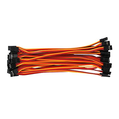 20pcs 5.90inch 22awg 60 Cores Male to Male Lead Plug Servo Extension Wire Cable Line for RC Model Aircraft Stranded Futaba JR