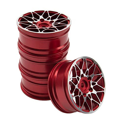 OD62mm Hard Plastic RC Drift Car Tires & Wheel Rims 12mm Hex Tyre & Metal Wheel Rims RC 12mm Hex Hubs 1/10 RC Drift On-Road Racing Touring Wheel Rim