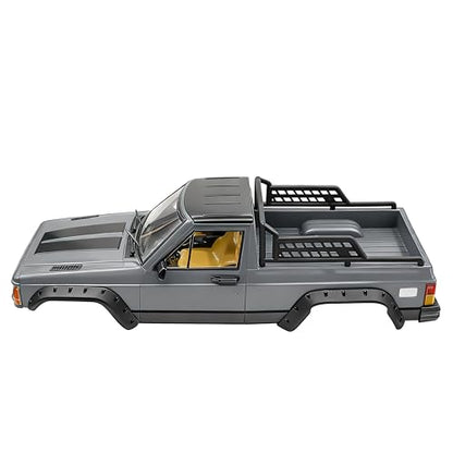 1/10 RC Crawler Hard Body Shell Kit - 313mm Wheelbase Cherokee Body for Axial SCX10, SCX10 II 90046, 90047 & TRX4 Kits (Pickup-Nardo Gray) - color: Pickup-nardo Gray