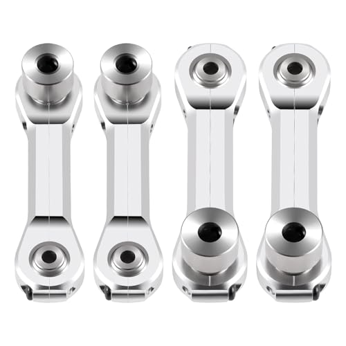 4Pcs Aluminum Anti-Roll Sway Bar Suspension Arm Linkage，Silver | Upgrade Parts, For 1/5 Losi DBXL 2.0 RC Car - color: Silver