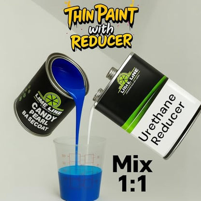 LiME LiNE Automotive Basecoats, 1k Urethane Base Coat Color (Silver Basecoat Quart) - color: Silver Basecoat - 1 Quart