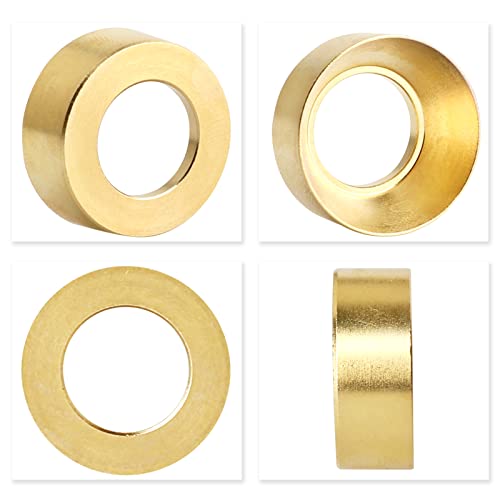 Hobbypark Brass Wheel Weights w/Locknuts for Axial SCX24 Gladiator Bronco C10 JLU Deadbolt B17 1/24 RC Crawler