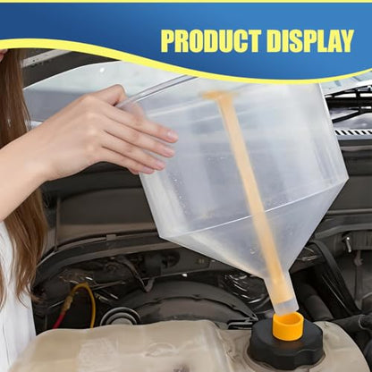 No-Spill Coolant Funnel Kit, Spill-Proof Auto Radiator Fill Funnel Kit, Car Fluid & Oil Funnels Flush Tool with Adapters, Vehicle Funnels Bleeder Accessories (15PCS) - color: 15PCS