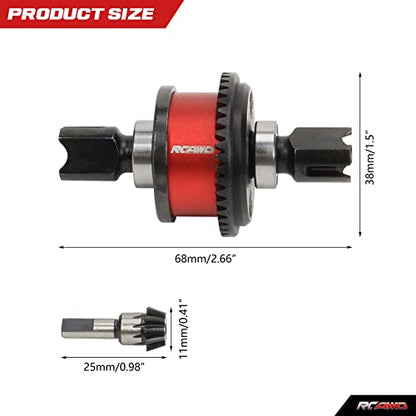 RCAWD 40Cr Front Rear 43T Diff Set & 10T Main Input Gear for ARRMA 6S Felony Fireteam Infraction Mojave Kraton Notorious Outcast Talion Typhon 6S & Limitless Roller Upgrade Part #ARA310990#ARA310979