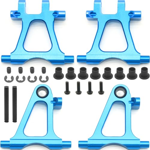 Aluminum Alloy Front & Rear Lower Suspension Arms Kit for Tamiya TT02 1/10 Scale on Road RC Car Upgrade Parts, High-Precision TT-02 Lower Arms Set, Includes TT02 Chassis Lower Front/Rear Arms & Screws - color: Blue, size: Front Rear Lower Suspension Arms