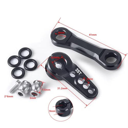 Rc Parts For Kraton 1/8 Aluminum Alloy 25T Servo Arm Steering Linkage Link Rod Set RC Car For Buggy Truck Model Upgrade Parts