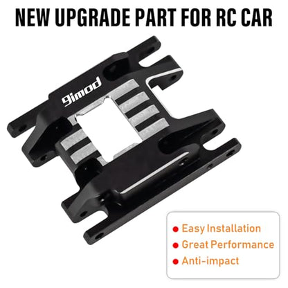 Aluminum Skid Plate Transmission Mount CNC Upgrade for TRX4M 1/18 RC Crawler - color: Black