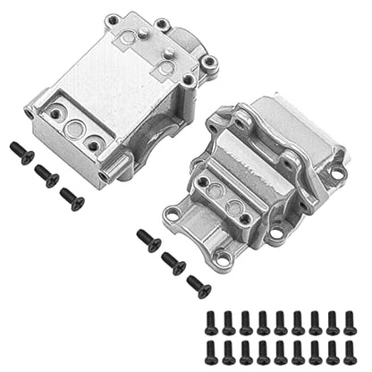 Aluminum Alloy 144001 Differential Gearbox Housing Cover Gear Box Shell Compatible with WLtoys 144001 1/14 RC Car Upgrade Parts (Silver) - color: Silver