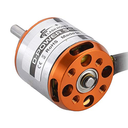 D2836 Brushless Outrunner Motor 2~4S Helicopter RC Motor for RC Airplane Fixed-Wing Drone FPV (1500KV) - size: 1500kv