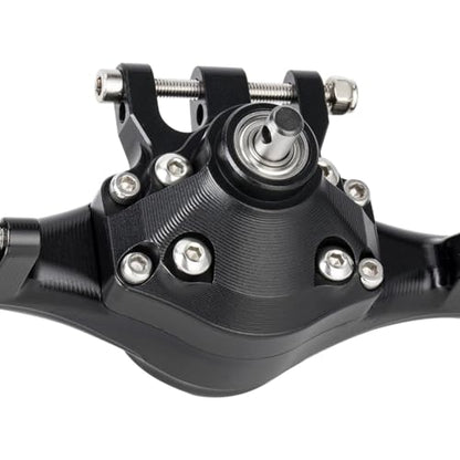 F10T Offset Straight Axle,CNC Machined Aluminum Front Rear Axle Set for VS4-10 SCX10 II Leaf Chassis 1/10 Scale RC Crawler Built (Black) - color: Black