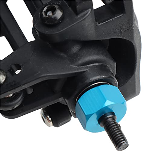 12mm Hex Wheel Hub Mount, Aluminum 7mm Thick with 2x10mm Stub Axle Pins for 1/10 Slash 4x4 & HQ 727 RC Cars Replacement Upgrade Parts (Blue)(Set of 4) - color: Blue