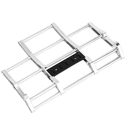 RC Car Bumper, 1/14 RC Car Truck Metal Front Bumper Model Accessory Fit for Tamiya King Hauler, Globe Liner RC Car (N10210S Silver) - color: N10210s Silver