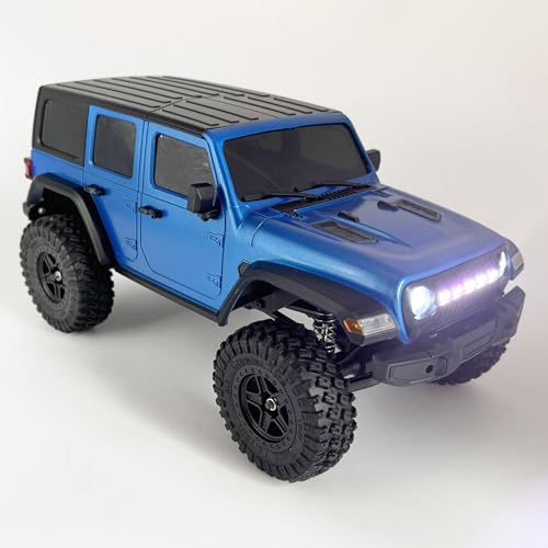 HLSFWDRIVE 1/18 RC Crawler Jeep RC Truck 4x4 Off Road RTR All Terrain | Remote Control Rock Crawler Full Proportional 370 Motor Upgraded Chassis 3 Speed Outdoor Indoor Hobby Model Adult