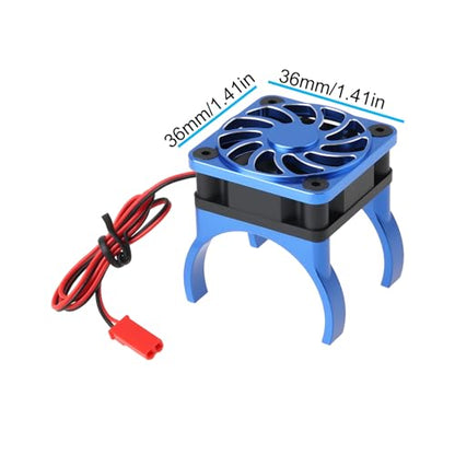 2Pin GPM High Speed Cooling Fan Compatible with TRAXAXAS Mini XRT BXL XS（108076-1） 36mm Blue - color: Blue