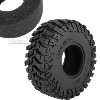 2.2 Inch RC Crawler Tires for 1/10 TRX4 SCX10 Capra AMG 6x6 Gen8 Everest Gen7 Pro Off-Road Vehicles,All-Terrain High Grip Soft Rubber Tires w/Deep Tread & Foam Insert,StyleB - style: StyleB(4pcs)