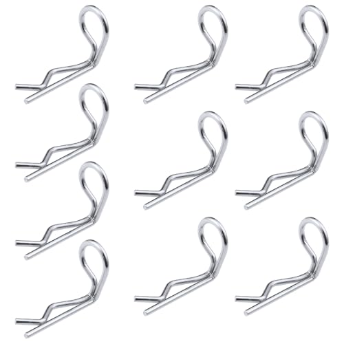HobbyPark RC 90-Degree Angle Body Clips Bent Springy Pins for All 1/10 Scale Model Car Truck Crawler Truck (20-Pack)