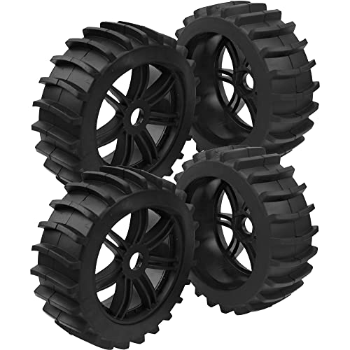 1/8 RC Off Road Buggy Snow Sand Paddle Tires Wheels 17mm Hex Hub Plastic Wheel Rims w/Foam Compatible with HSP HPI Baja Redcat Arrma Typhon 6S Losi Traxxas 1/8 Scale,7-Spoke