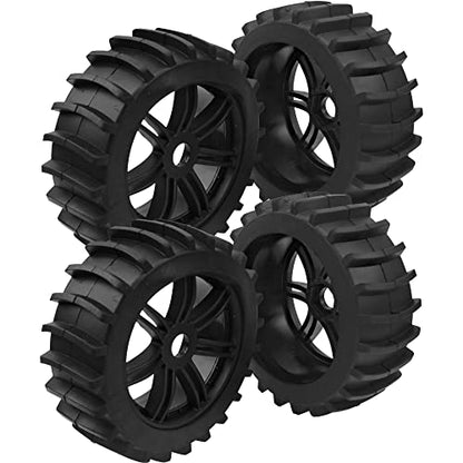 1/8 RC Off Road Buggy Snow Sand Paddle Tires Wheels 17mm Hex Hub Plastic Wheel Rims w/Foam Compatible with HSP HPI Baja Redcat Arrma Typhon 6S Losi Traxxas 1/8 Scale,7-Spoke