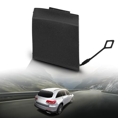 LQI Rear Bumper Tow Eye Hook Cover Cap Black A2538850700 | Compatible with Benz GLC 300 4Matic, Base 2016-2019,Compatible with Benz GLC 43 for AMG 4Matic 2017-2019 - size: Rear | Fit Benz X253 GLC300 GLC43 AMG 2016-2019