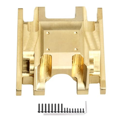 66g CrazyHobby Brass Skid Plate Transmission Mount Heavy Duty for TRX4M K10 High Trail F150 Bronco Defender 1/18 Crawler Car Upgrades (Gold) - color: Gold