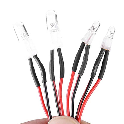 RC Car 4 LED Light Kit, 3-7V DIY Headlight Taillight Light Kit forHSP 1/10 1/8 RC Car Truck