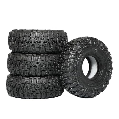 DJCRAWLER 1.0 Inch Sticky Soft Tires 60 * 22mm for SCX24 TRX-4M 1/18 1/24 Wheels Upgrades, High Viscosity RC Crawler MT Rubber Tyre