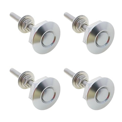 4Pcs Quick Latch Hood Pins, Universal Aluminum Quick Release Lock Latch Bumper, License Plate Lock Clip for Bumper Hood or DIY 1.25 inch(Silver) - color: Silver