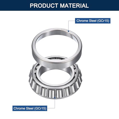 2 Pack 30210 Tapered Roller Bearing Cone and Cup Set | 50mm Bore 90mm OD 22mm Cup Width, Chrome Steel Wheel Bearings, ABEC-3 - size: 30210