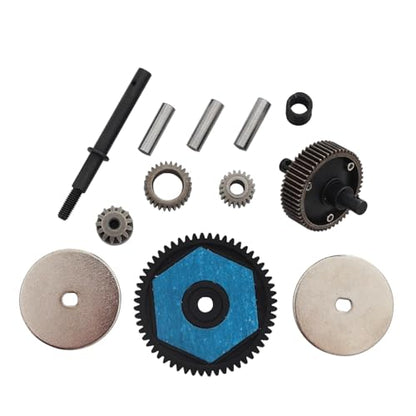 RC Car Parts for Axial for SCX10 II 90046 90047 for AX90059 1/10 Complete 32P Gearbox Transmission Gears Set with Slipper Pad Pinion RC Crawler Car Upgrade Parts(Complete Gear Set) - size: Complete Gear Set