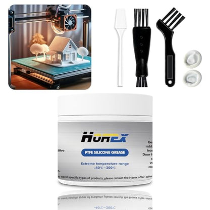 3D Printer PTFE Grease 1.76 oz Silicone Lubricant Printing Linear Rail Lead Screw X Y Z Axis CNC Gear Paste Multipurpose Maintenance Accessories for En der 3 5 V3 SE Office Home Equipment