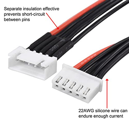 uxcell 4S Balance Plug Extension Wire 10CM 2PCS for Lipo Battery Balance Charging 22AWG