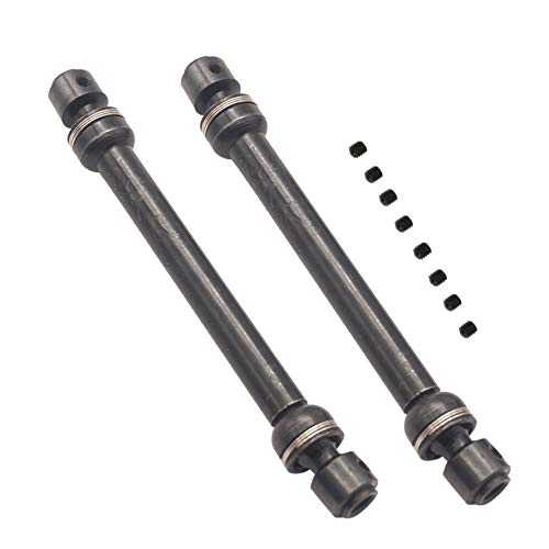 2Pack ShareGoo Universal Steel Centre Drive Shaft Dogbone Compatible with Tamiya CC01 Axial SCX10 D90 HSP 94180 Redcat 1/10 RC Crawler Car (112-152mm)