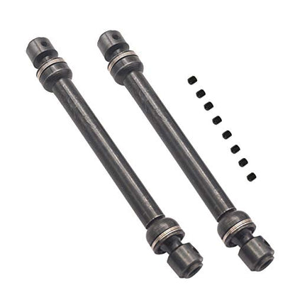 2Pack ShareGoo Universal Steel Centre Drive Shaft Dogbone Compatible with Tamiya CC01 Axial SCX10 D90 HSP 94180 Redcat 1/10 RC Crawler Car (112-152mm)