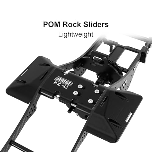 INJORA Front Mounted Transmission LCG Carbon Fiber Chassis Kit for 1/10 RC Crawlers Upgrade(INC-10F)