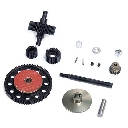 QUE-T Heavy Duty Steel Transmission Straight Gear Set for 1/10 Axial SCX10