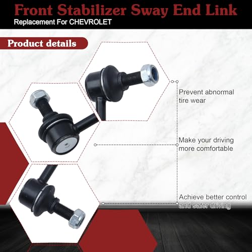 2* K6667 K6668 Rear Sway Bar Link - Restore Rear SUV Control | Compatible with 2002-2009 Chevy Trailblazer - color: 1*K6667 1*K6668, size: Sway Bar Link