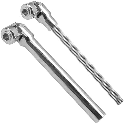 2Pcs Vgoohobby Universal Drive Shaft RC Crawler Driveshaft Compatible with Traxxas TRX4 Axial SCX10 AXI03007 Redcat Gen7 RC4WD D90 TF2 1/10 RC Crawler Car (Silver,129-179mm) - color: Silver, size: 129-179mm