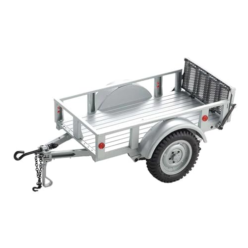 FMS FCX18 RC Crawler Accessory - Land Cruiser 80 & 1/12 RC Cars: Utility Trailer Type B Silver