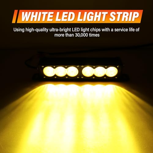 AUXTINGS 12 inch Single Row Amber LED Light Bar 60W Off Road Light Bar Flood Beam LED Work Light Truck UTV 4x4 Cars SUVs ATVs Boats Fog Driving Light with Wiring Harness kit - size: 12 inch amber