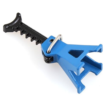 4pcs 1/24 RC Scale Metal Mini Toy Jack Stands for Simulation Compatible with 1/18 and 1/24 RC Crawler Cars SCX24, AX24, TRX4M, FCX24 (Blue) - color: Blue