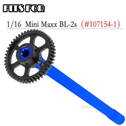 RC 45T Spur Gear Slipper Clutch/Center Slider Driveshaft Upgrades Part for 1/16 Mini Maxx 4WD RTR Brushless Monster Truck (#107154-1),#45 Steel Transmission Gears Spur Gear,Navy Blue - color: Navy Blue-(upgrades Part）