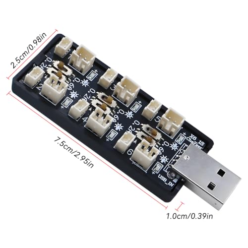 3.7V/4.2V Lipo Battery Charger - 1S Lipo 6 Channel LiHV JST Charger with USB and Micro JST 1.25 JST-PH 2.0mm Plug for Tiny Whoop Blade Inductrix FPV E013 E010 JJRC H67 H36