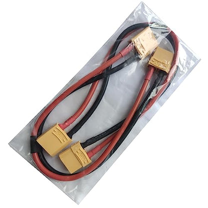 2 pcs XT90 Male Plug Connector to XT90 Female Plug Connector Adapter Extension Cable with 30cm 12AWG Silicone Wire