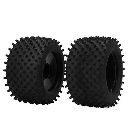 155mm Rubber Tire 82mm Hub Wheel Upgrade Kit, RC Rubber Tire for 1/8 Truck, High - Grip Tread with Nylon Hub and Plastic Rim, Dampening Off - Road Vibration
