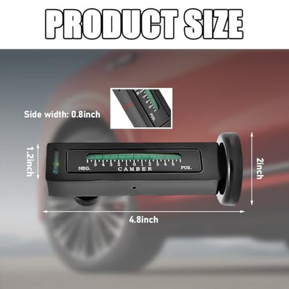 Ohleats Adjustable Magnetic Gauge Tool, Black | Camber Castor Strut Wheel Alignment Instrument, Automotive Magnetic Castor Tire Gauge, For Most Cars Trucks RVs - color: Black