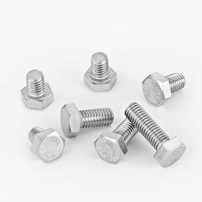 M8 x 10mm 12mm 16mm 20mm 25mm Heavy Duty Hexagon Bolts Hex Head Screws, 304 Stainless Steel, Machine Fully Thread, Metric, Bright Finish, Assortment Kit 50PCS - size: M8 x 10/12/16/20/25mm (50PCS)