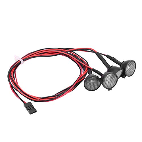 RC Crawler LED Car Light Bar Scx10-4 Cool Bright Roof Lights Kit for RC Model Making Fans Plastic White Red + White 28 Inch (4 LED