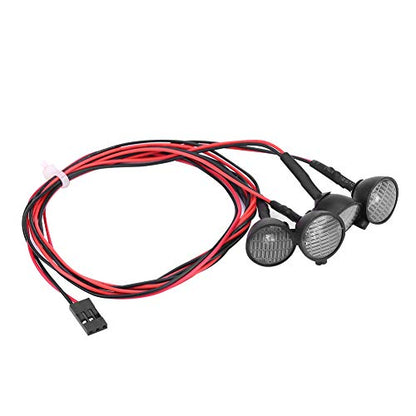 RC Crawler LED Car Light Bar Scx10-4 Cool Bright Roof Lights Kit for RC Model Making Fans Plastic White Red + White 28 Inch (4 LED