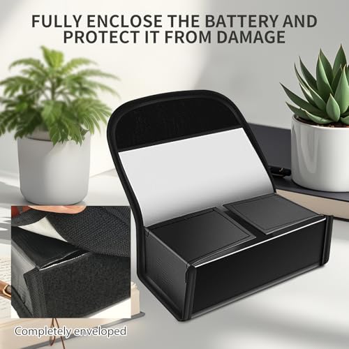 2 PCS Lipo Safety Bag Fireproof, Lipo Battery Safe Box, Explosion Proof Battery Guard Safe Pouch, Portable Charging Case for Charger and Phone