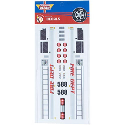 Pinewood Derby Pre-Cut Fire Truck Decals